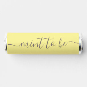 Simple Lemon Yellow "Mint to Be" Favor Label