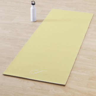 Simple Lemon Yellow Neutral Minimalist Exercise Yoga Mat