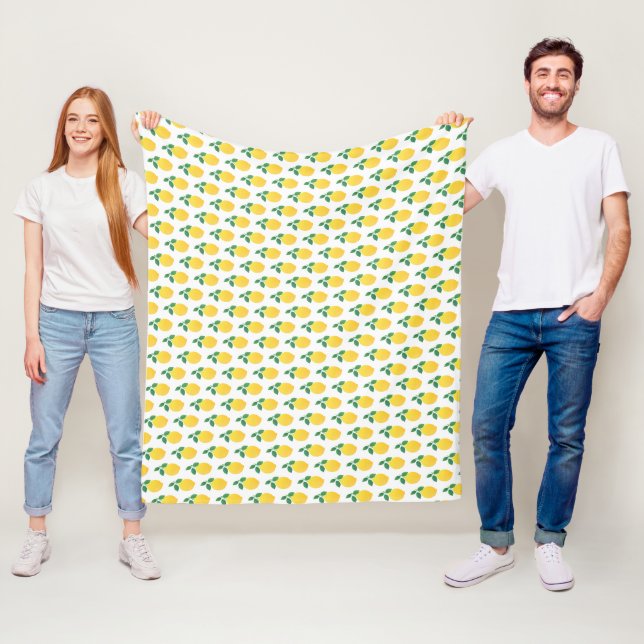 Simple Lemons Fleece Blanket (In Situ)