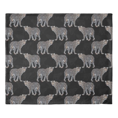 Simple Leopard Animal Black Pattern Duvet Cover