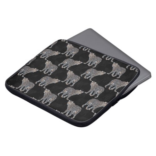 Simple Leopard Animal Black Pattern Laptop Sleeve