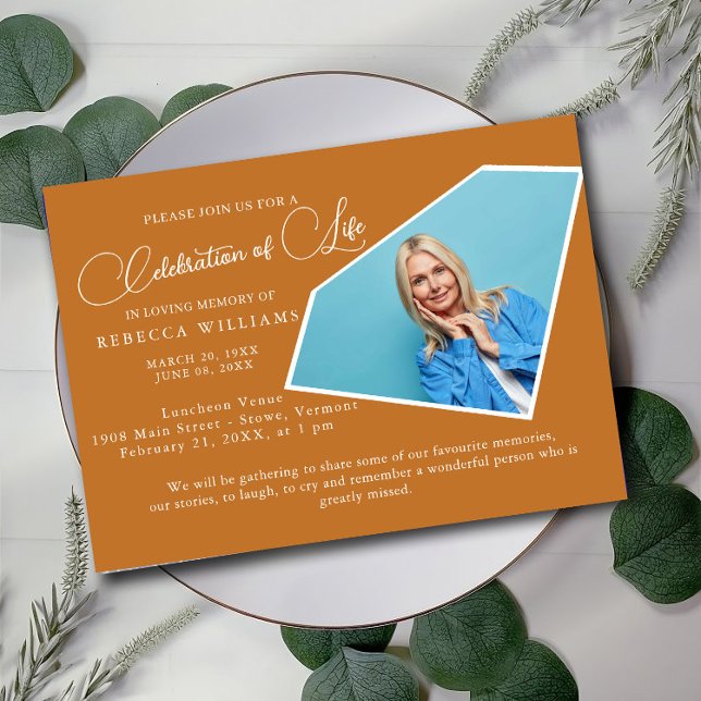 Simple Lettering Celebration of Life Invitation (Creator Uploaded)