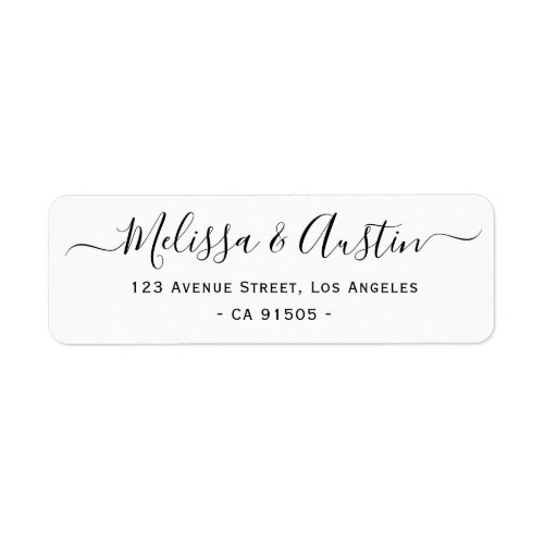 simple lettering wedding address label