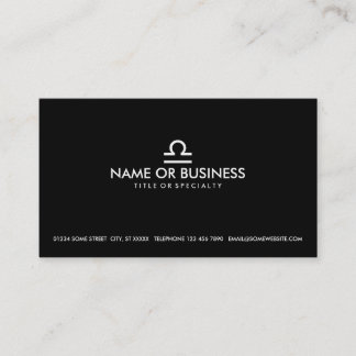 simple libra business card