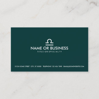 simple libra business card