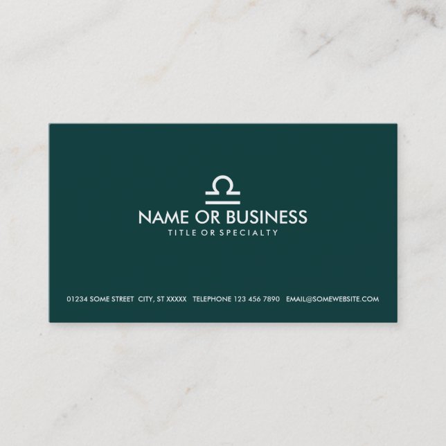 simple libra business card (Front)