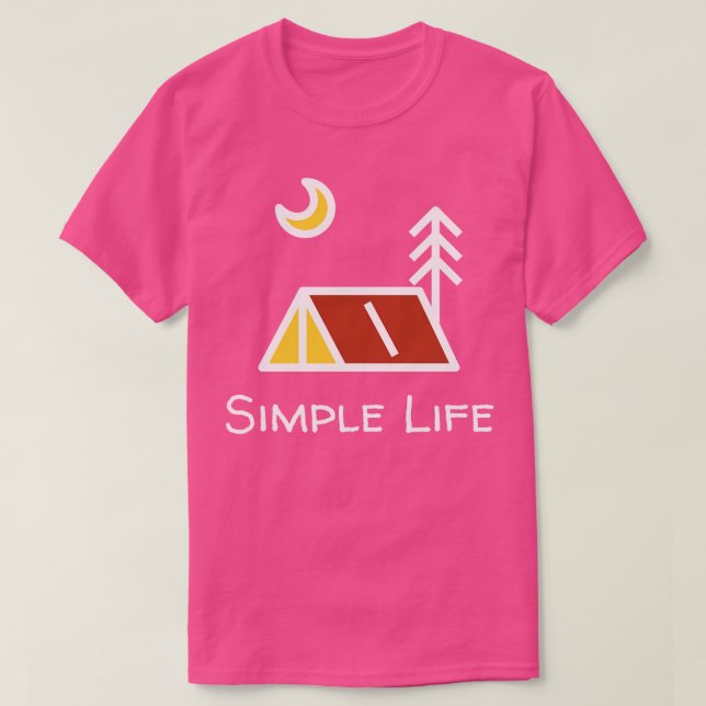 Simple Life Camping Night T-Shirt (Design Front)