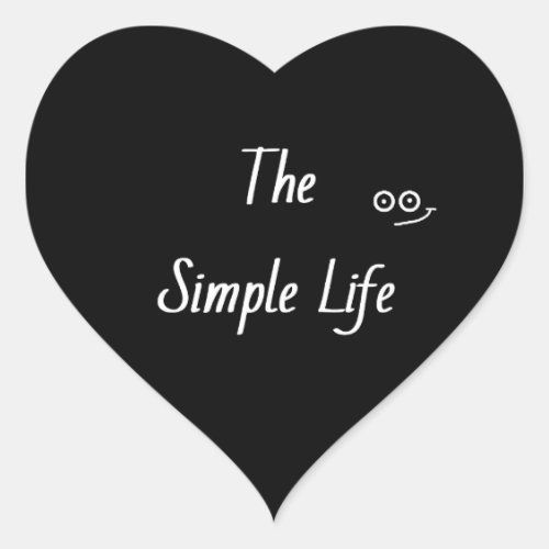 simple life heart sticker