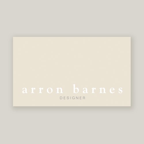 Simple Beige Modern Minimalist Business Cards