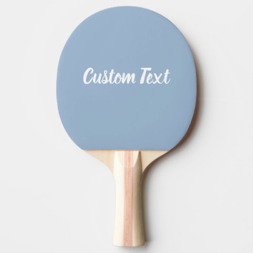 Simple Light Blue and White Script Text Template Ping Pong Paddle