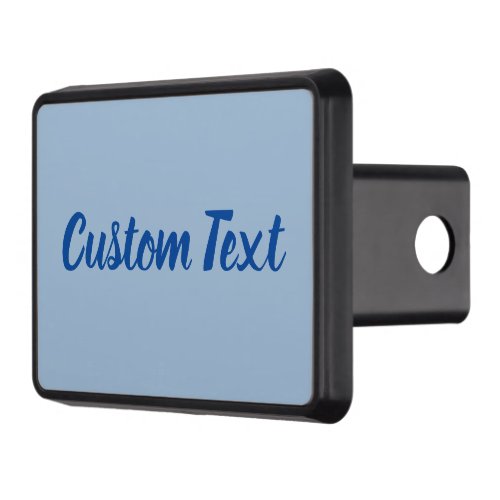 Simple Light Blue Dark Blue Script Text Template Hitch Cover