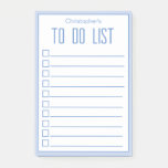 Simple Light Blue Script Your Name To Do Post-it Notes