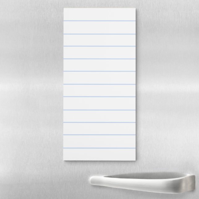 Simple light blue white thin lined to do list magnetic notepad (In Situ)