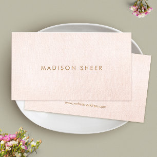 Simple, Light Blush Pink, Stylish Minimalistic Business Card