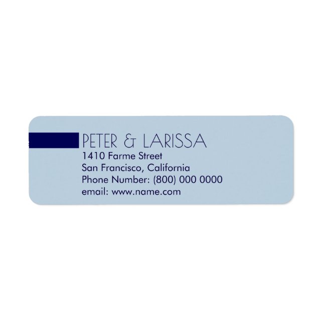 simple, light & clean, his & her names, address label (Front)
