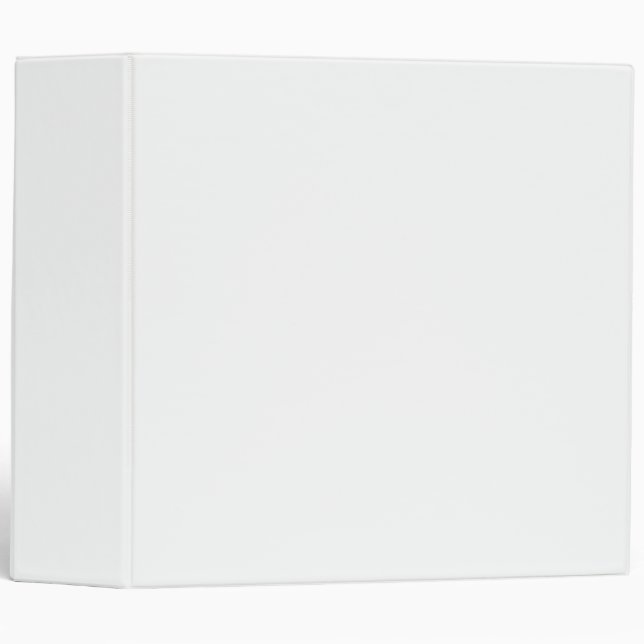 Simple Light Gray 3 Ring Binder for Everyday Stora (Front/Spine)
