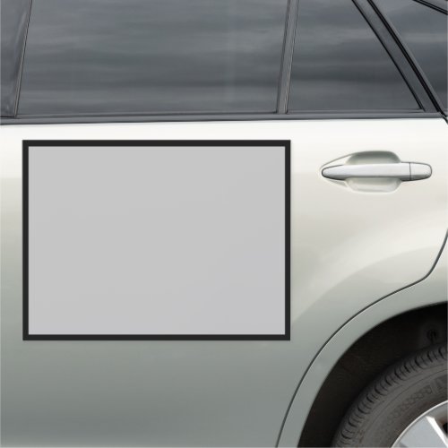 Simple Light Gray and Black Border Car Magnet