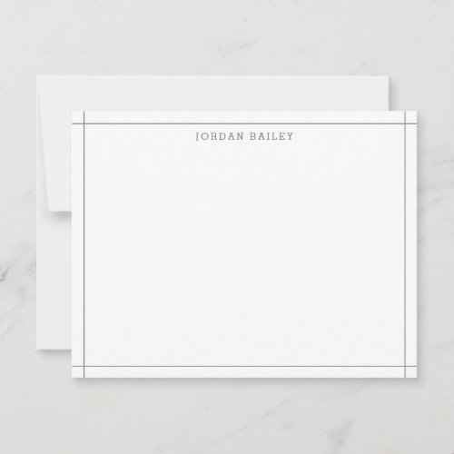 Simple Light Gray Geometric Modern Professional Note Card