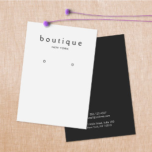 Simple Light Gray Grey  Earring Display Card