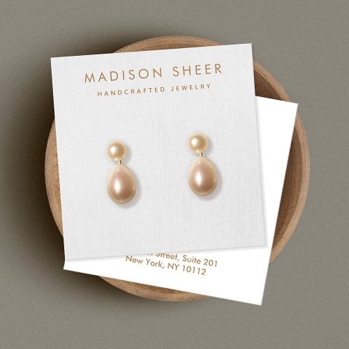 Simple Light Gray Modern  Earring Display Card