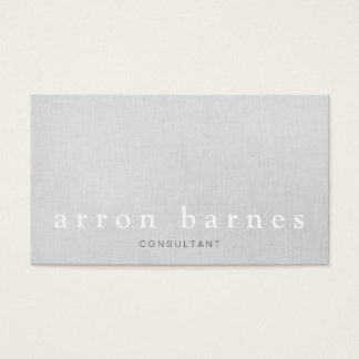 Simple Light Gray Modern Minimalist Designer Business Card