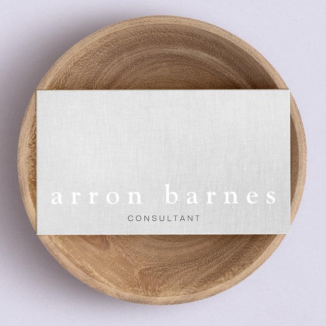 Simple Light Gray Modern Minimalist Designer Business Card (Creator Uploaded)
