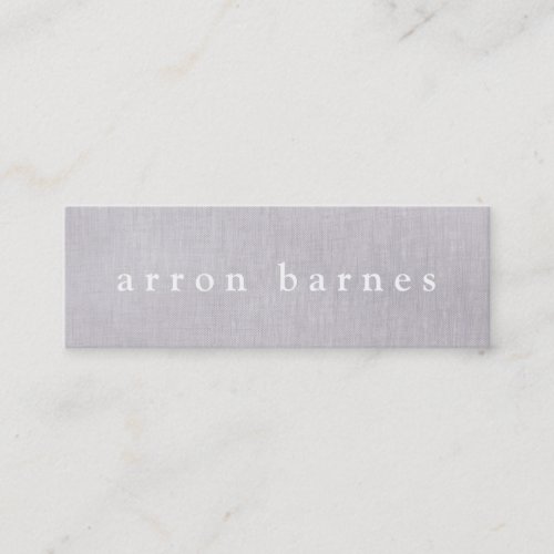 Simple Light Gray Modern Minimalist Designer Mini Business Card