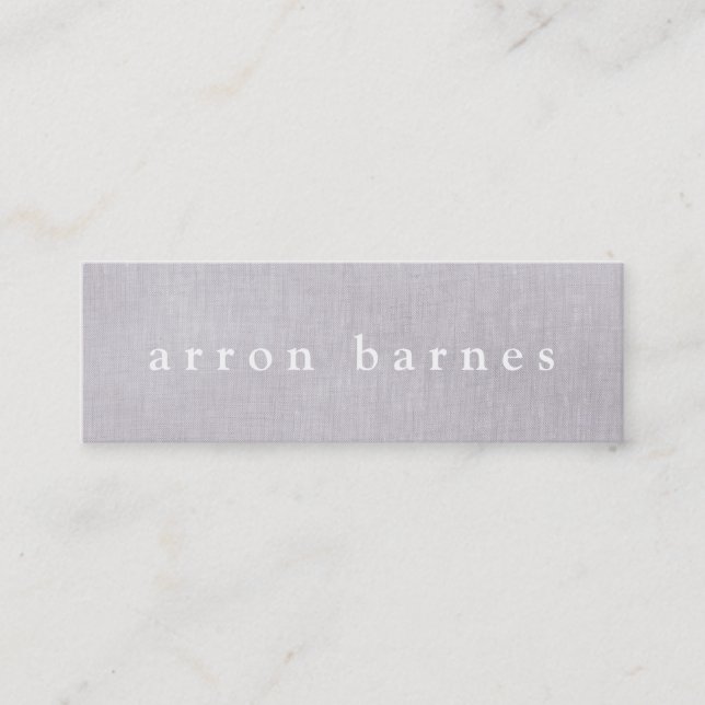 Simple Light Gray Modern Minimalist Designer Mini Business Card (Front)
