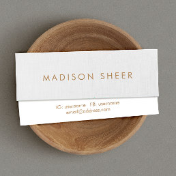 Simple, Light Gray, Modern Minimalist Mini Business Card