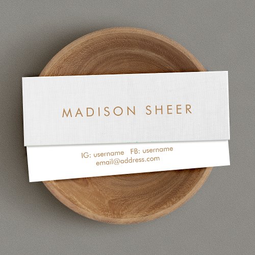 Simple Light Gray Modern Minimalist Mini Business Card
