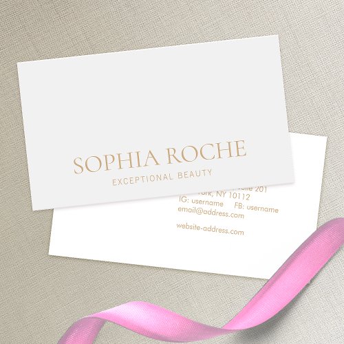 Simple Light Gray Professional Business Card