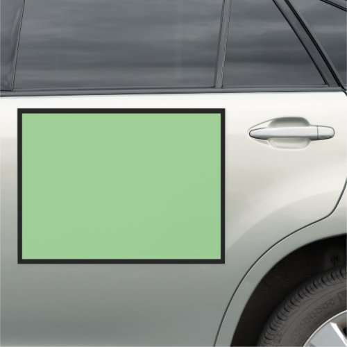 Simple Light Green and Black Border Car Magnet