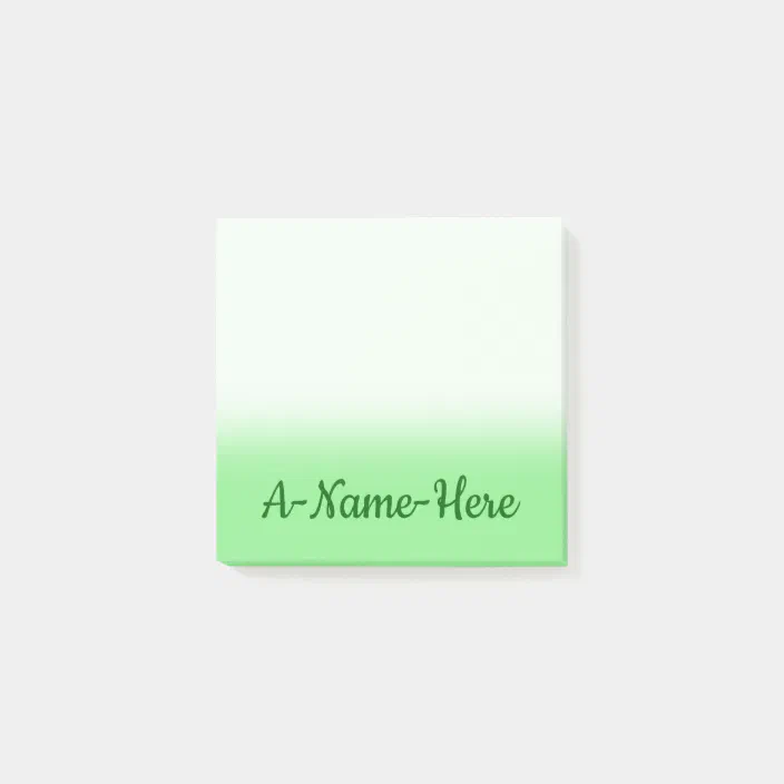 Simple Light Green Background W Dark Green Name Post It Notes Zazzle Com Simple Light Green Background W Dark Green Name Post It Notes Zazzle Com