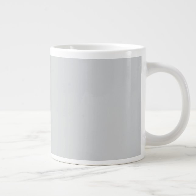 Simple Light Grey Giant Coffee Mug (Right)