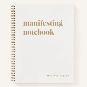 Simple Light Grey Manifesting Notebook