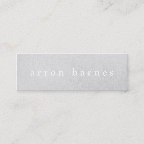 Simple Light GrEy Modern Minimalist Designer Mini Business Card