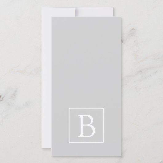 Simple Light Grey Monogram (Front)