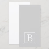 Simple Light Grey Monogram (Front/Back)