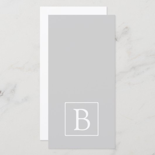 Simple Light Grey Monogram (Front/Back)