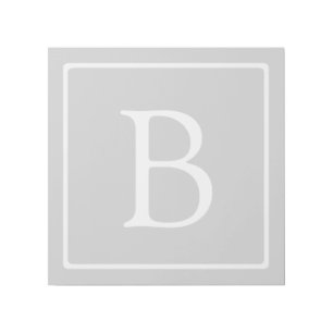 Simple Light Grey Monogram Gallery Wrap