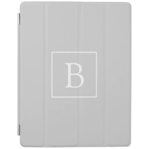 Simple Light Grey Monogram iPad Smart Cover