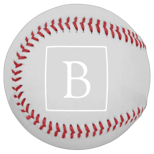 Simple Light Grey Monogram Softball