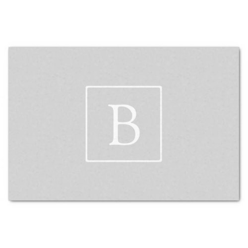 Simple Light Grey Monogram Tissue Paper