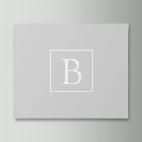 Simple Light Grey Monogram Wrapping Paper