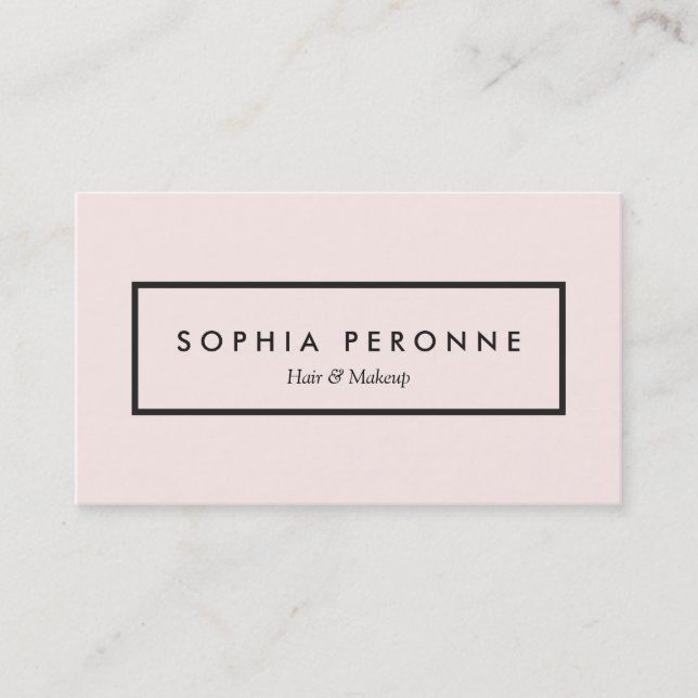 Simple Light Pink Esthetician and Makeup Artist Business Card (Front)