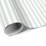Simple Light Sage and White Stripes Pattern Wrapping Paper<br><div class="desc">Simple light sage green and white stripes pattern © 2021 Holiday Hearts Designs.</div>