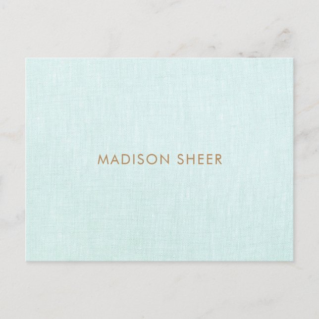 Simple, Light Turquoise Blue, Stylish Postcard (Front)