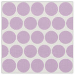 Simple Lilac Circles Pattern on White Fabric
