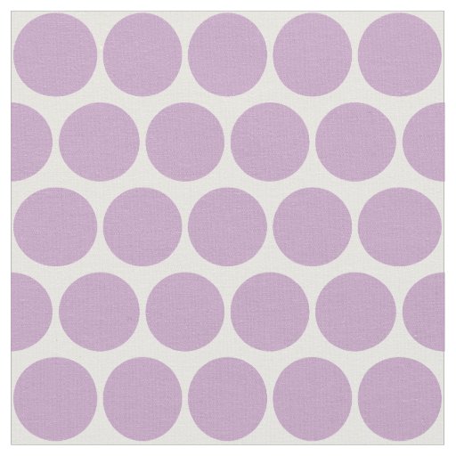 Simple Lilac Circles Pattern on White Fabric