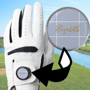 Simple lilac purple minimalist custom name ladies golf glove